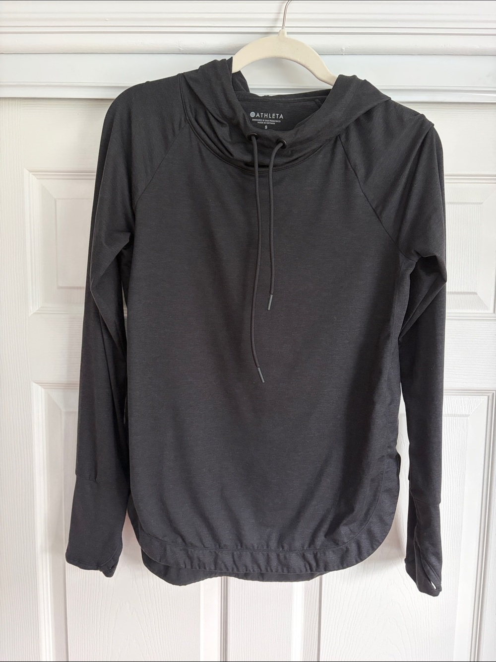 Athleta Uptempo Black Pullover Hoodie